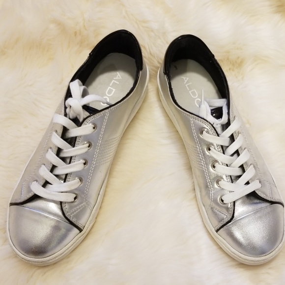 aldo silver sneakers